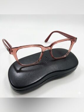 Ray-Ban Pink Translucent Glasses - Frames Only No Lenses
